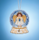 Набор для вышивания Angel Snow Globe, Счетный крест и бисер, фото